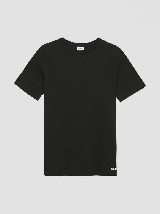 Foto van product Katoenen T-shirt met kleine opdruk s.Oliver zwart