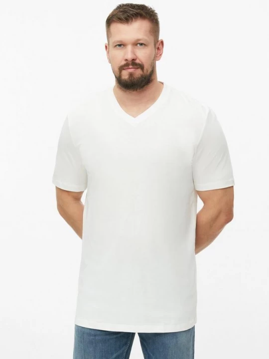 Foto van product Katoenen T-shirt met logoprint en V-hals s.Oliver wit