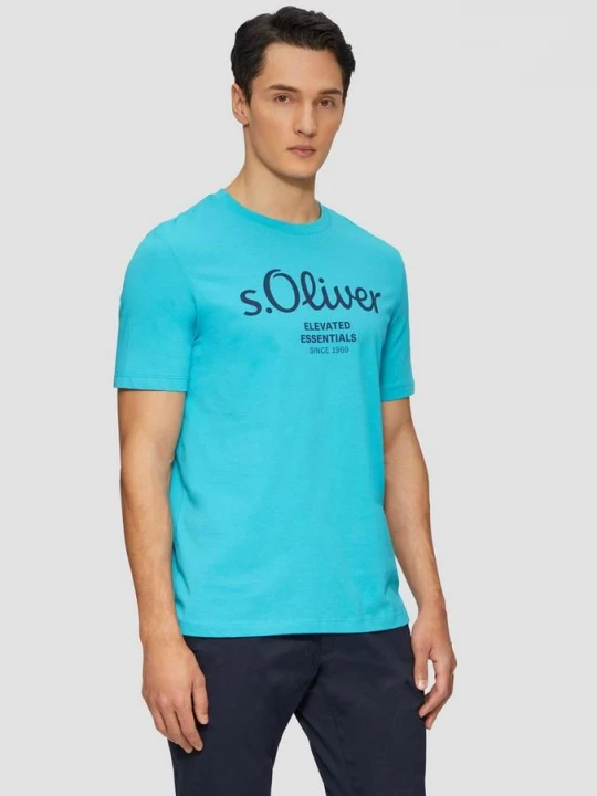Foto van product Katoenen T-shirt met logoprint s.Oliver