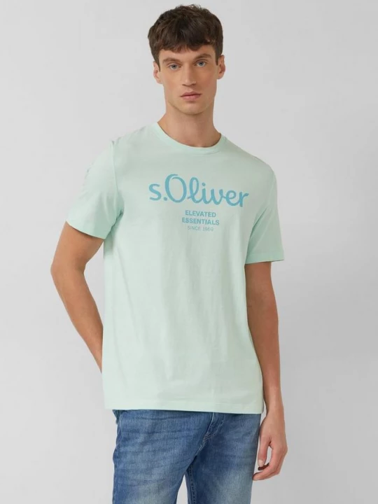 Foto van product Katoenen T-shirt met logoprint s.Oliver
