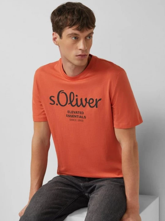 Foto van product Katoenen T-shirt met logoprint s.Oliver