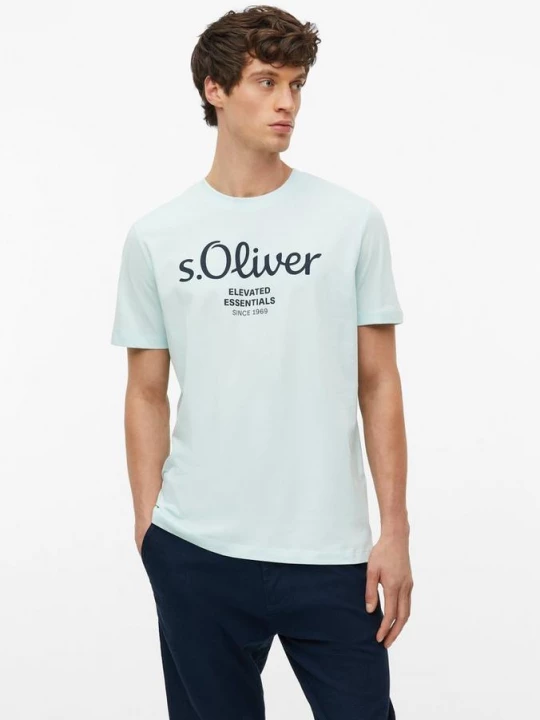 Foto van product Katoenen T-shirt met logoprint s.Oliver