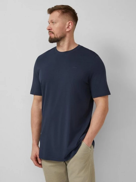Foto van product Katoenen T-shirt met logoprint s.Oliver blauw