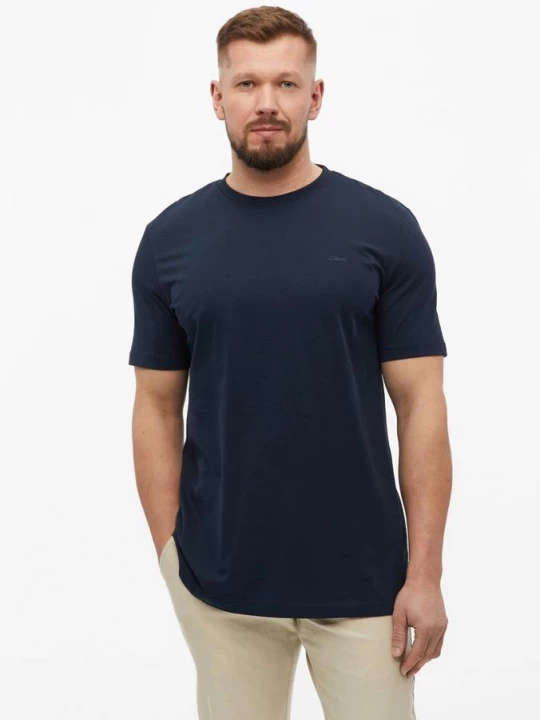 Foto van product Katoenen T-shirt met logoprint s.Oliver blauw