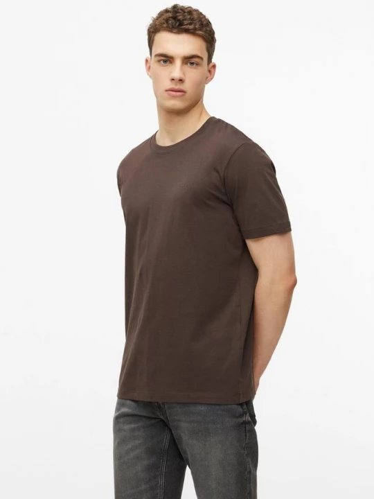 Foto van product Katoenen T-shirt met logoprint s.Oliver bruin