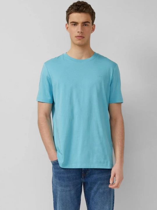 Foto van product Katoenen T-shirt met logoprint s.Oliver turkooizen