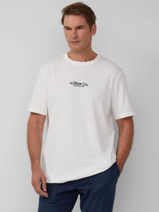 Foto van product Katoenen T-shirt met logoprint s.Oliver wit