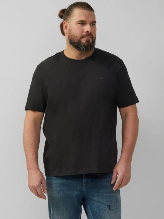 Foto van product Katoenen T-shirt met logoprint s.Oliver zwart