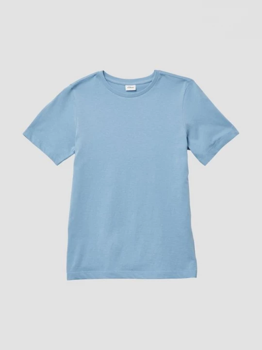 Foto van product Katoenen T-shirt met opdruk op de rug s.Oliver blauw