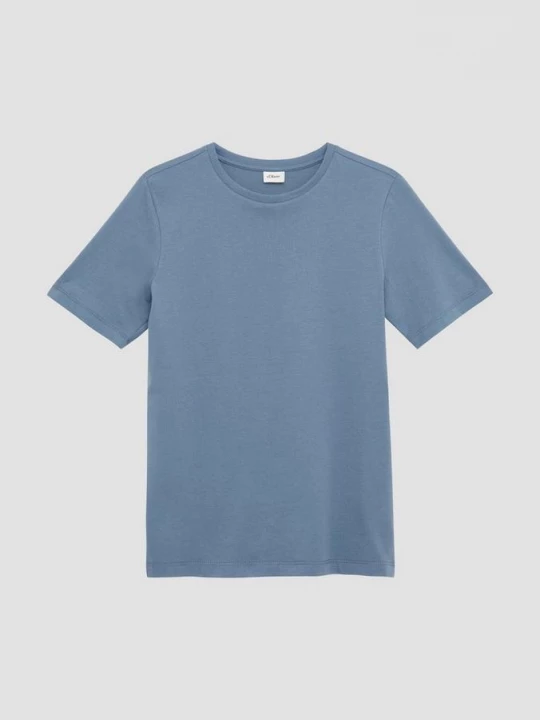Foto van product Katoenen T-shirt met opdruk op de rug s.Oliver blauw