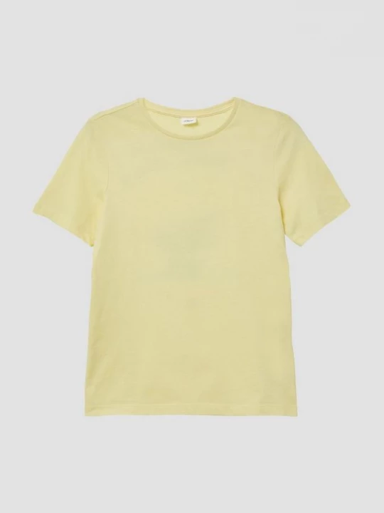 Foto van product Katoenen T-shirt met opdruk op de rug s.Oliver geel