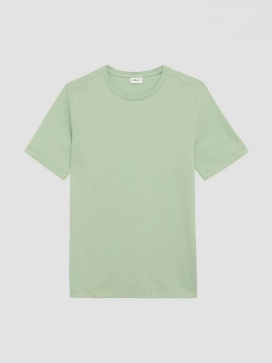 Foto van product Katoenen T-shirt met opdruk op de rug s.Oliver groen