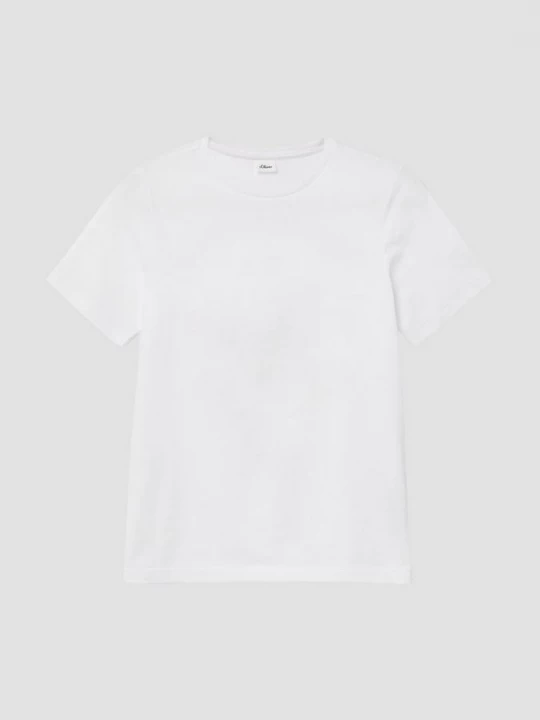 Foto van product Katoenen T-shirt met opdruk op de rug s.Oliver wit