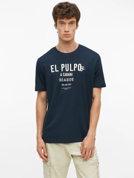 Foto van product Katoenen T-shirt met print aan de voorkant s.Oliver blauw