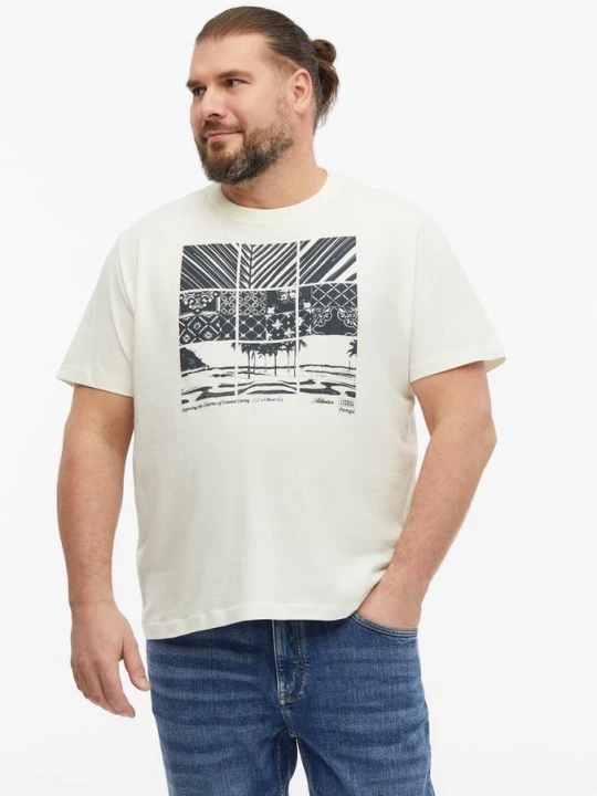 Foto van product Katoenen T-shirt met print aan de voorkant s.Oliver crème