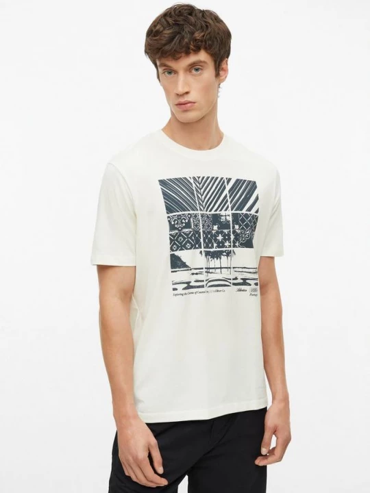 Foto van product Katoenen T-shirt met print aan de voorkant s.Oliver crème