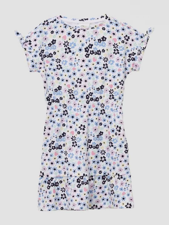 Foto van product Katoenen T-shirt met print all-over en plooitjes s.Oliver