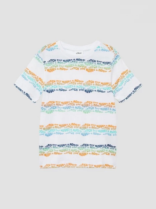 Foto van product Katoenen T-shirt met print all-over s.Oliver wit