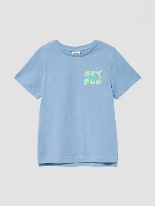 Foto van product Katoenen T-shirt met print op de voor- en achterkant s.Oliver blauw