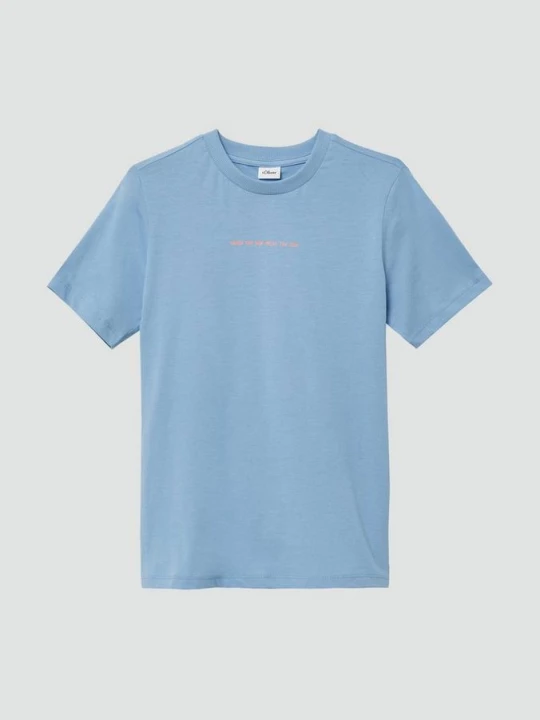 Foto van product Katoenen T-shirt met print op de voor- en achterkant s.Oliver blauw