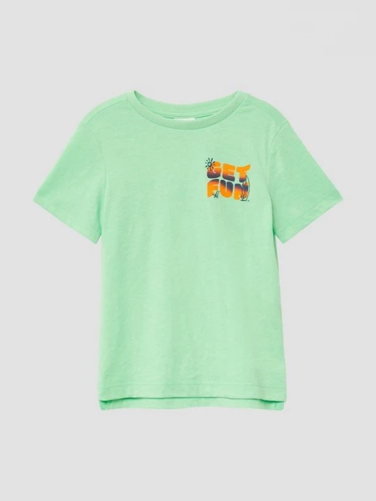 Foto van product Katoenen T-shirt met print op de voor- en achterkant s.Oliver groen