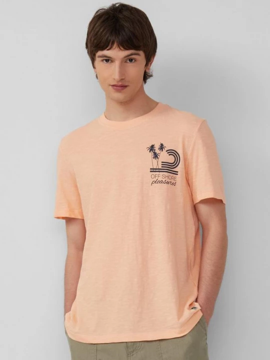 Foto van product Katoenen T-shirt met print op de voorkant en slubstructuur s.Oliver