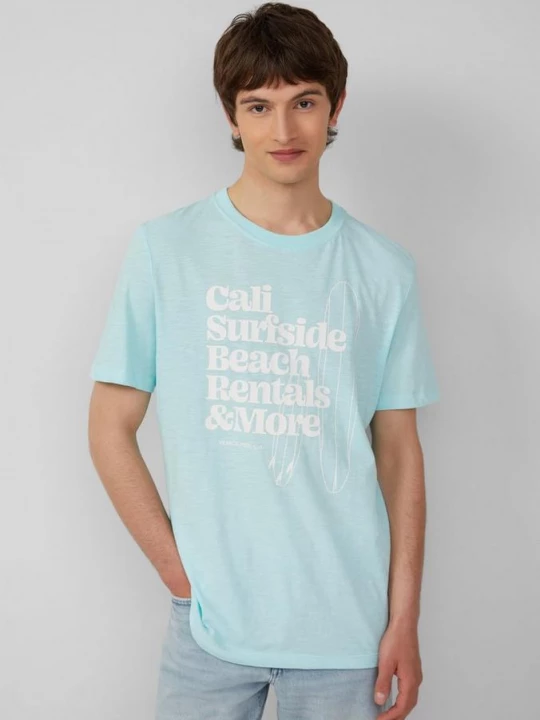 Foto van product Katoenen T-shirt met print op de voorkant en slubstructuur s.Oliver