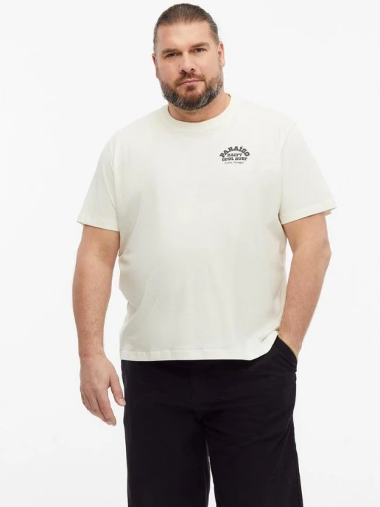 Foto van product Katoenen T-shirt met print op voor- en achterkant s.Oliver crème