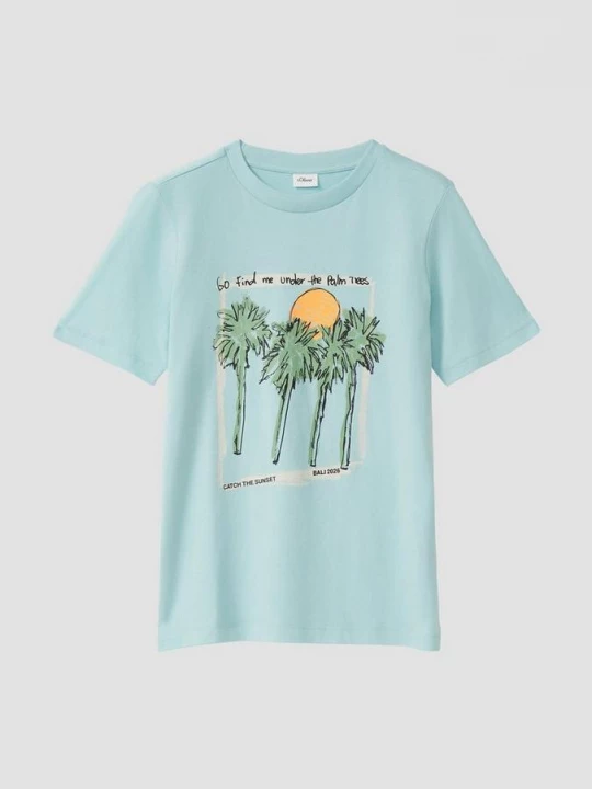 Foto van product Katoenen T-shirt met print op voorzijde s.Oliver