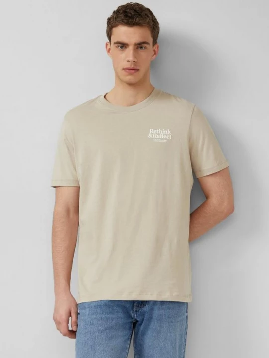 Foto van product Katoenen T-shirt met print op voorzijde s.Oliver beżowy