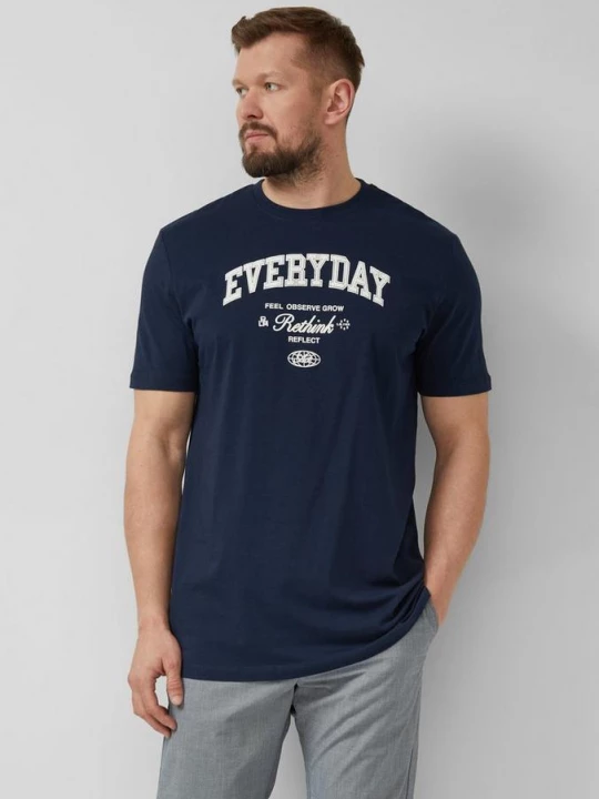 Foto van product Katoenen T-shirt met print op voorzijde s.Oliver blauw