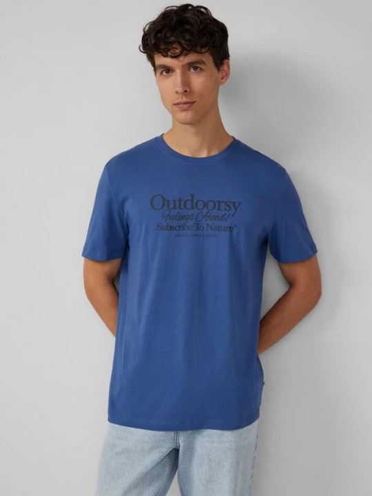 Foto van product Katoenen T-shirt met print op voorzijde s.Oliver blauw