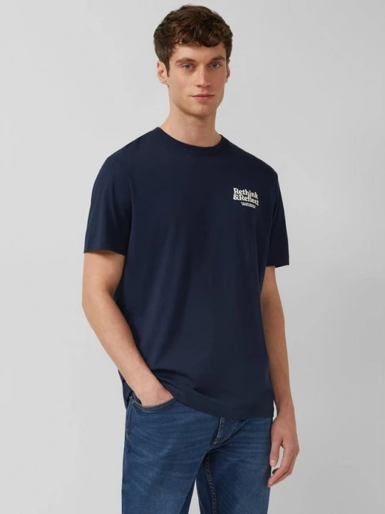 Foto van product Katoenen T-shirt met print op voorzijde s.Oliver blauw