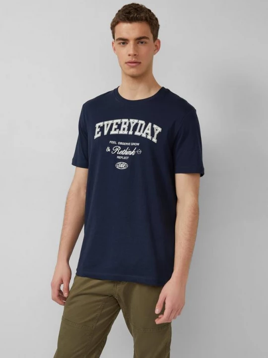 Foto van product Katoenen T-shirt met print op voorzijde s.Oliver blauw