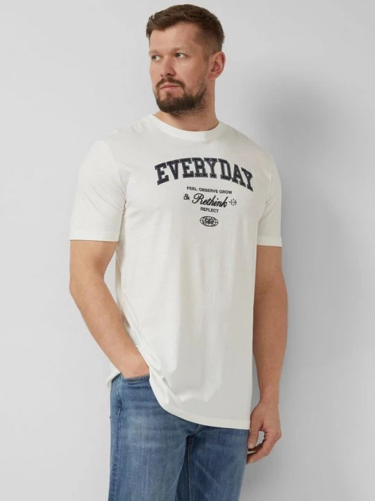 Foto van product Katoenen T-shirt met print op voorzijde s.Oliver crème