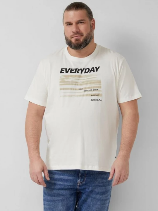 Foto van product Katoenen T-shirt met print op voorzijde s.Oliver crème