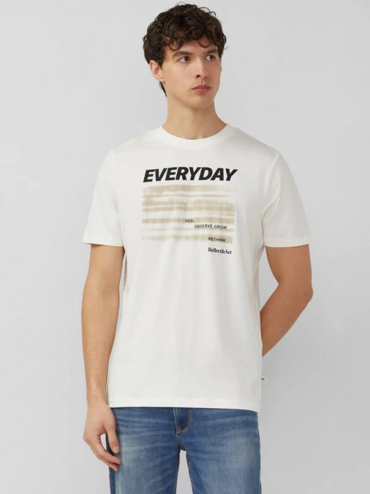 Foto van product Katoenen T-shirt met print op voorzijde s.Oliver crème