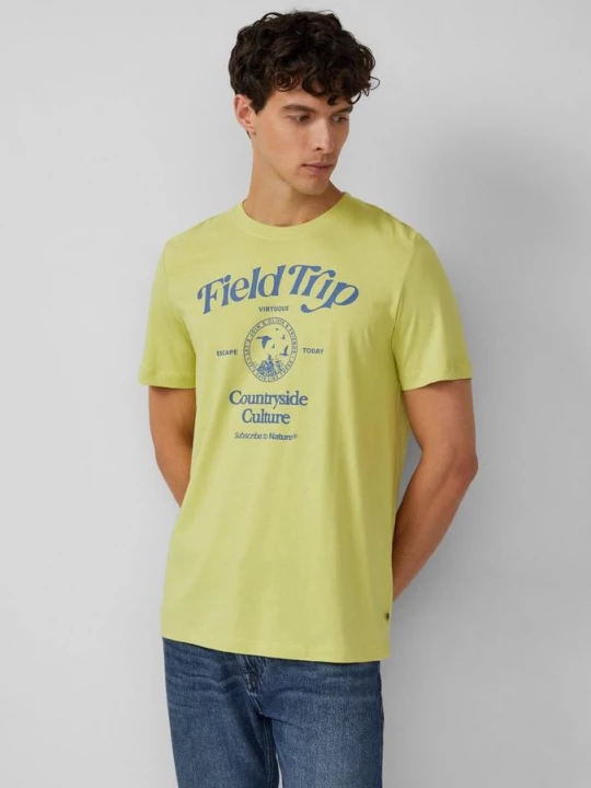 Foto van product Katoenen T-shirt met print op voorzijde s.Oliver groen