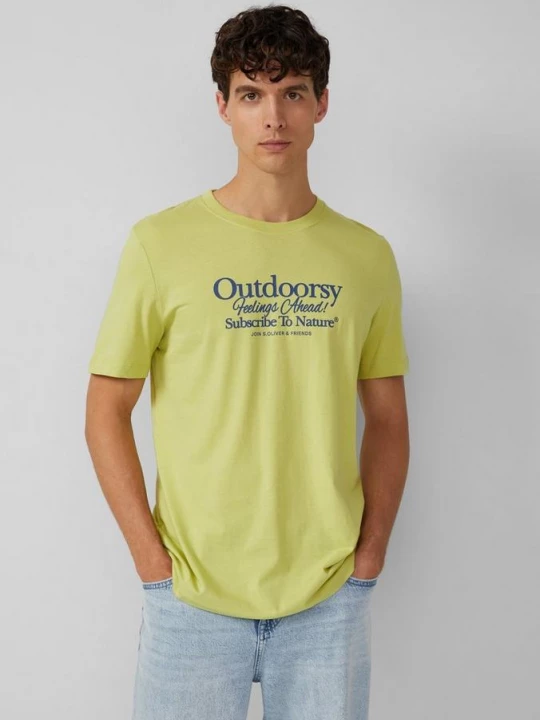 Foto van product Katoenen T-shirt met print op voorzijde s.Oliver groen