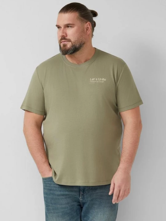Foto van product Katoenen T-shirt met print op voorzijde s.Oliver olijfgroen