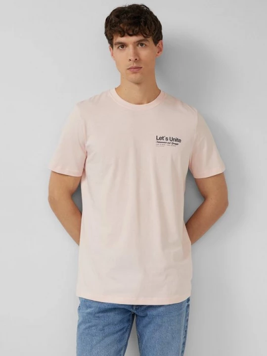 Foto van product Katoenen T-shirt met print op voorzijde s.Oliver roze