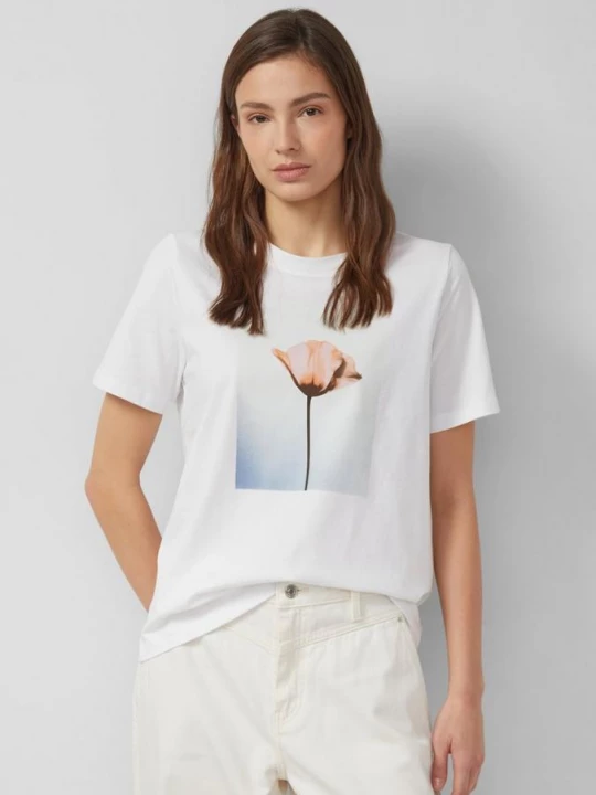 Foto van product Katoenen T-shirt met print op voorzijde s.Oliver wit
