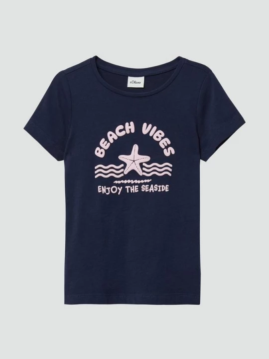 Foto van product katoenen T-shirt met print s.Oliver blauw