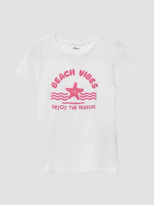 Foto van product katoenen T-shirt met print s.Oliver wit