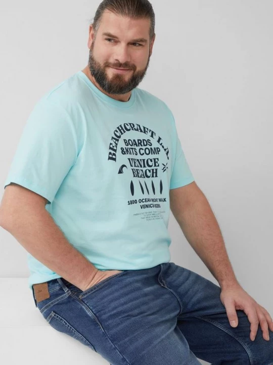 Foto van product Katoenen T-shirt met ronde hals en artwork s.Oliver