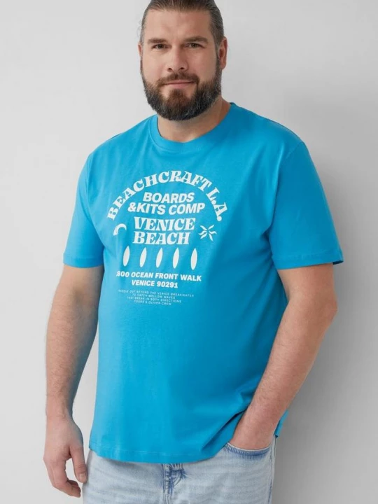 Foto van product Katoenen T-shirt met ronde hals en artwork s.Oliver