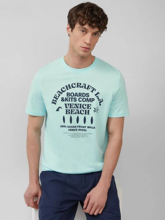 Foto van product Katoenen T-shirt met ronde hals en artwork s.Oliver