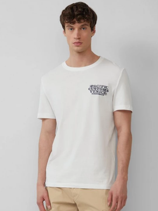 Foto van product Katoenen T-shirt met ronde hals en artwork s.Oliver wit