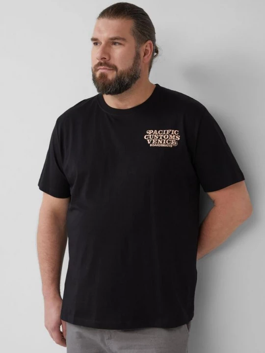 Foto van product Katoenen T-shirt met ronde hals en artwork s.Oliver zwart