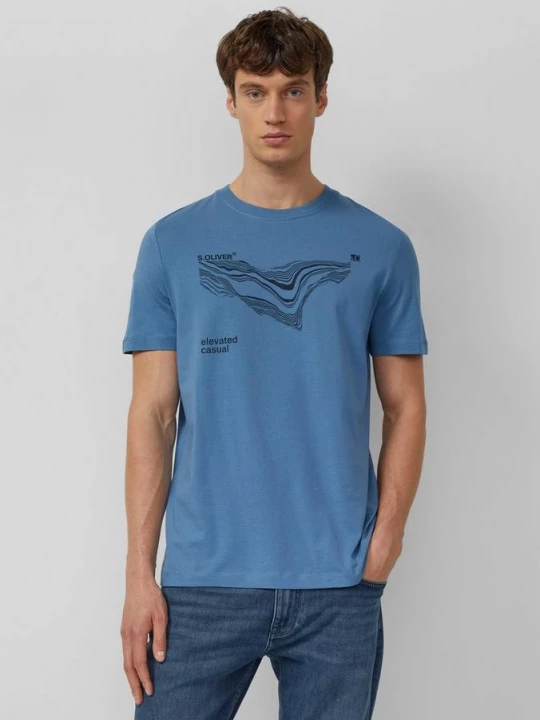 Foto van product Katoenen T-shirt met ronde hals en opdruk op de voorkant s.Oliver